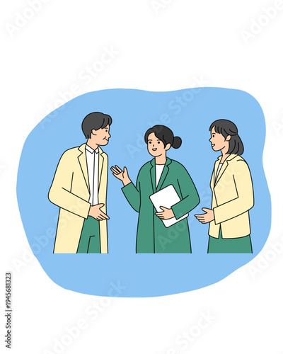 cute and colorful work people stickers