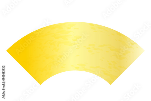 金箔や和紙のような質感を施した金色の和風扇形フレーム素材