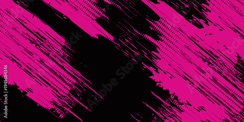 Black pink brush pattern car sticker  banner  sporty abstract lines  black pink color combination  eps 10