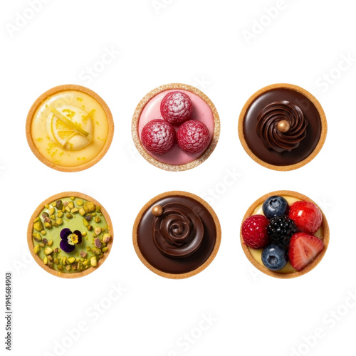 Assortment of delicious gourmet tarts