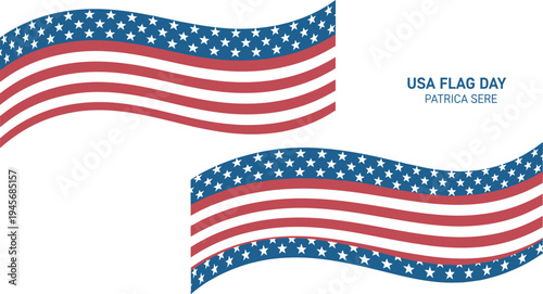 Flag day united states american flag waving symbols of patriotism and national pride on june 14th every year