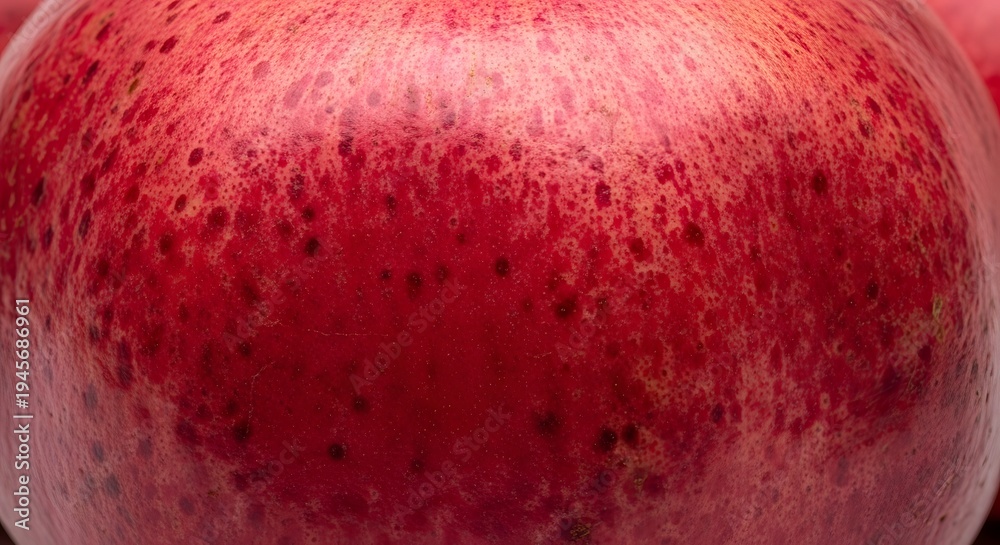 Fototapeta premium Close up of a red apple skin with detailed texture and subtle spots