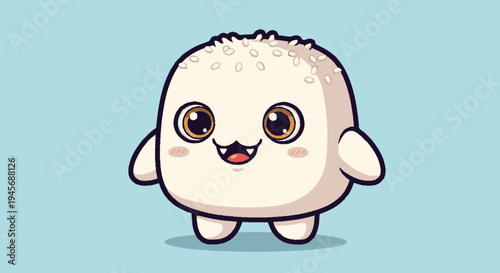 Cute Cartoon Character with Big Eyes.