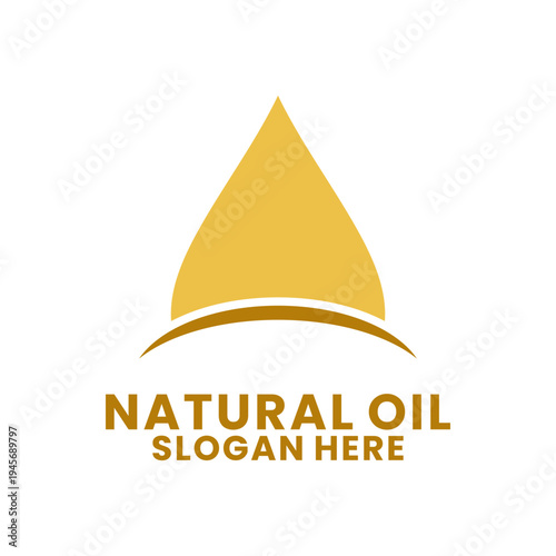 Natural Oil logo design vector template. Oil logo design icon