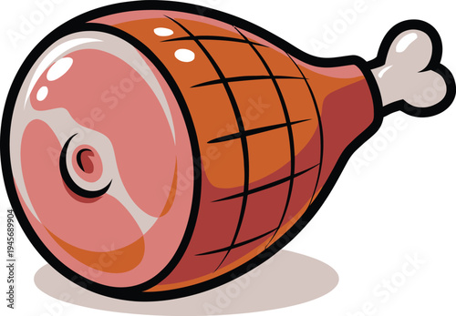 Cute cartoon a illustrator vector ham