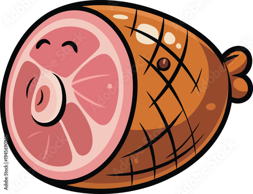 Cute cartoon a illustrator vector ham