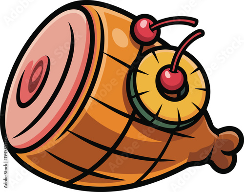 Cute cartoon a illustrator vector ham