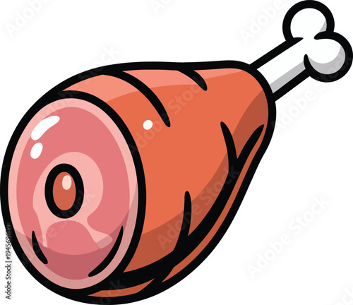 Cute cartoon a illustrator vector ham