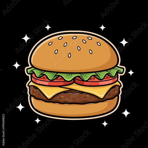 Double Cheeseburger with Lettuce Tomato.