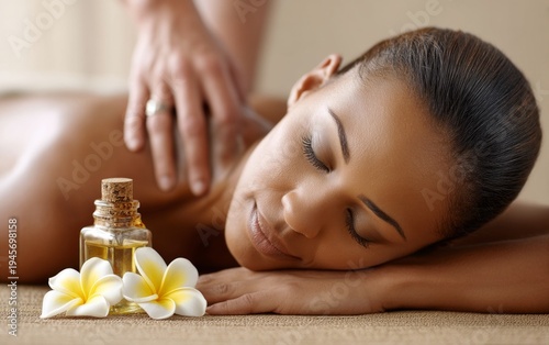 Traditional Balinese Spa Therapist Applying Aromatherapy Oil