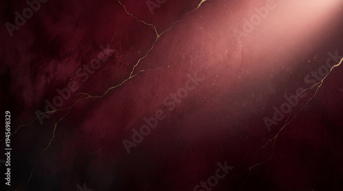 Luxurious deep burgundy velvet textured background with rose gold glow and gold accents for premium branding