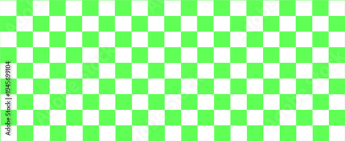 vector of panorama of green and white chessboard background. pattern for fashion, border, cloth, flag, wrapping paper, cover skin, table cloth, scene. flag.