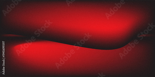 Red Gradient Arc – Abstract Grain Light Flow on Dark Background