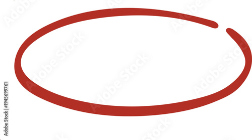 A red rubber o ring on a white background