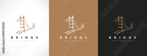 bridge logo vector design. Construction Logo design