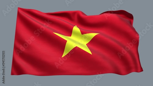 Vietnam_Realistic_Flag_animated_Seamless_Loop