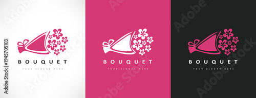 Bouquet of flowers logo vector design