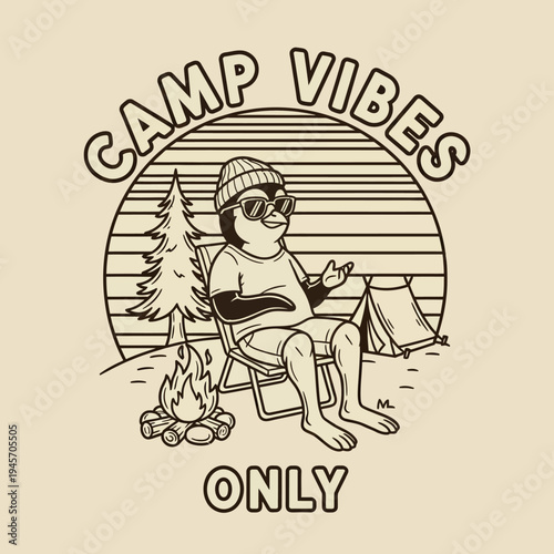 Bear sitting in chair outdoors.