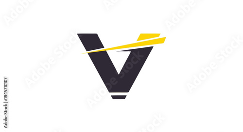 Black and Yellow Modern Logo Design Element.