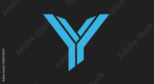 Blue Letter Y Logo Design Element.