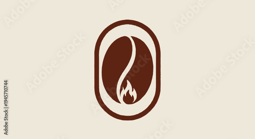 Coffee Bean Logo Design Element.