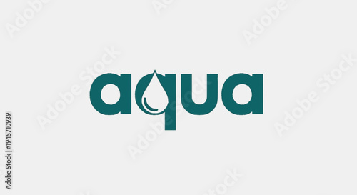 Aqua Logo Design with Water Drop.