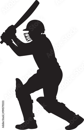 A skilled cricket player prepares to hit the ball with their bat in a defensive stance