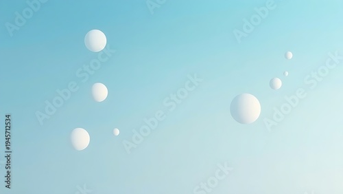 Abstract thought bubbles floating against a gradient sky, representing ideas and creativity.