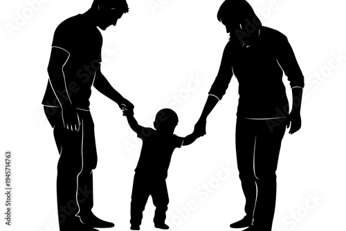 Family Support and Guidance Silhouette