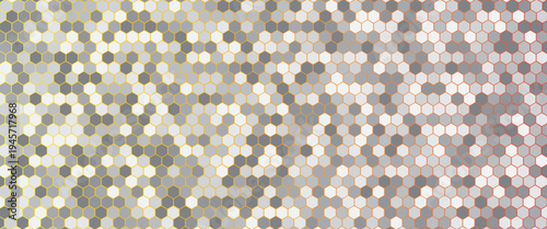 Gray, black, white beehive background. Honeycomb, bees hive cells pattern. Bee honey shapes. Vector geometric seamless texture symbol. Hexagon, hexagonal raster, mosaic cell sign or icon.