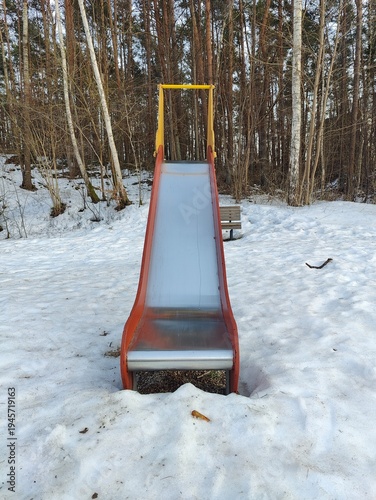 playground in winter