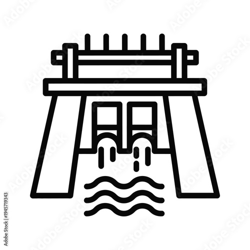 Hydroelectric Dam Water Flow Energy Generation