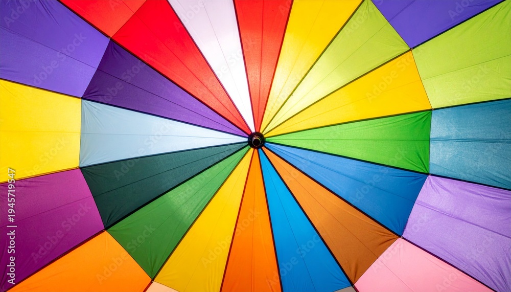 Fototapeta premium Vibrant Colorful Balloon Dome Top View in a Radial Pattern Design