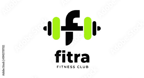 Fitra Fitness Club Logo Design Element.