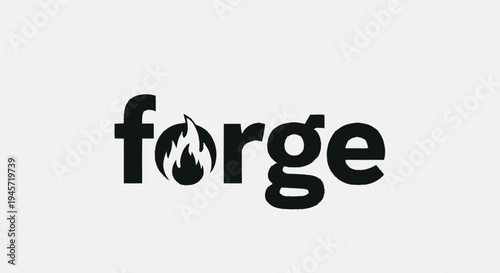 Forge Logo Design with Flame Element.