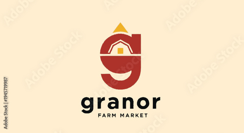 Granor Farm Market Logo Design Element.