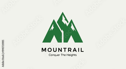 Green Mountains Logo Design for Mountril Brand.