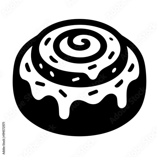 vector illustration of a cake cinnamon roll