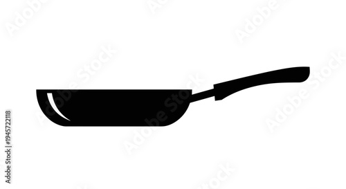 Black Frying Pan Kitchen Utensil.