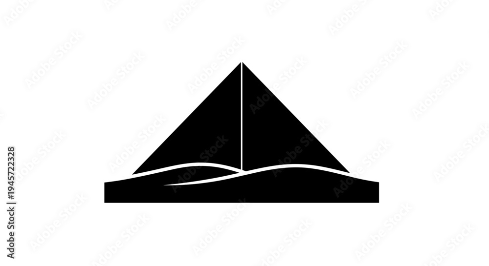 Fototapeta premium Black Pyramid Icon Design.