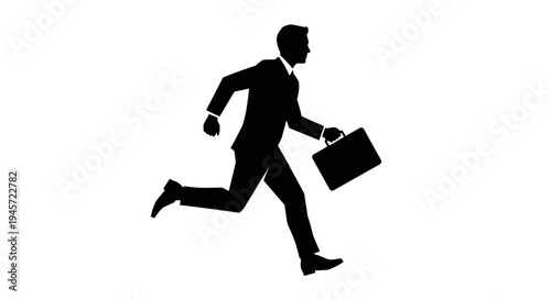 Businessman Running With Briefcase 1.