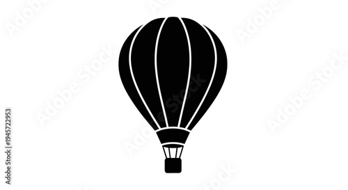 Hot air balloon silhouette flying 1.