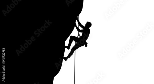 Man climbing a steep cliff.