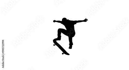Man doing tricks on skateboard.