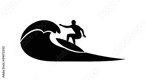 Man surfing on a wave.
