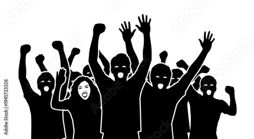 People Wearing Masks Celebrating.