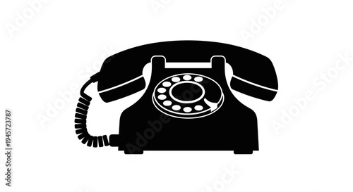 Vintage Black Telephone Device.