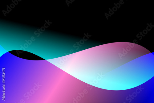 ネオン グラデーション 波形 抽象 光 背景 テクノロジー デザイン 素材