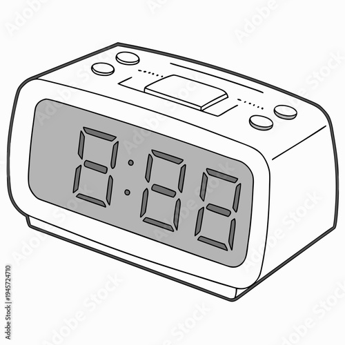 A digital alarm clock with a large lcd display