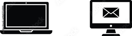 Internet computer icon symbols for web and technology